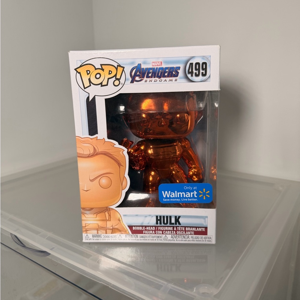 Funko Pop Avengers Endgame Hulk in Translucent Orange